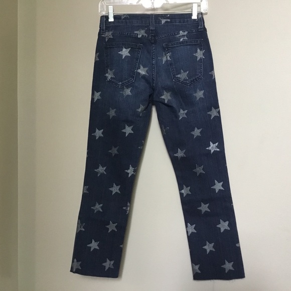 NWT CURRENT ELLIOTT Stars Crop Straight Jean 25 - Picture 4 of 6